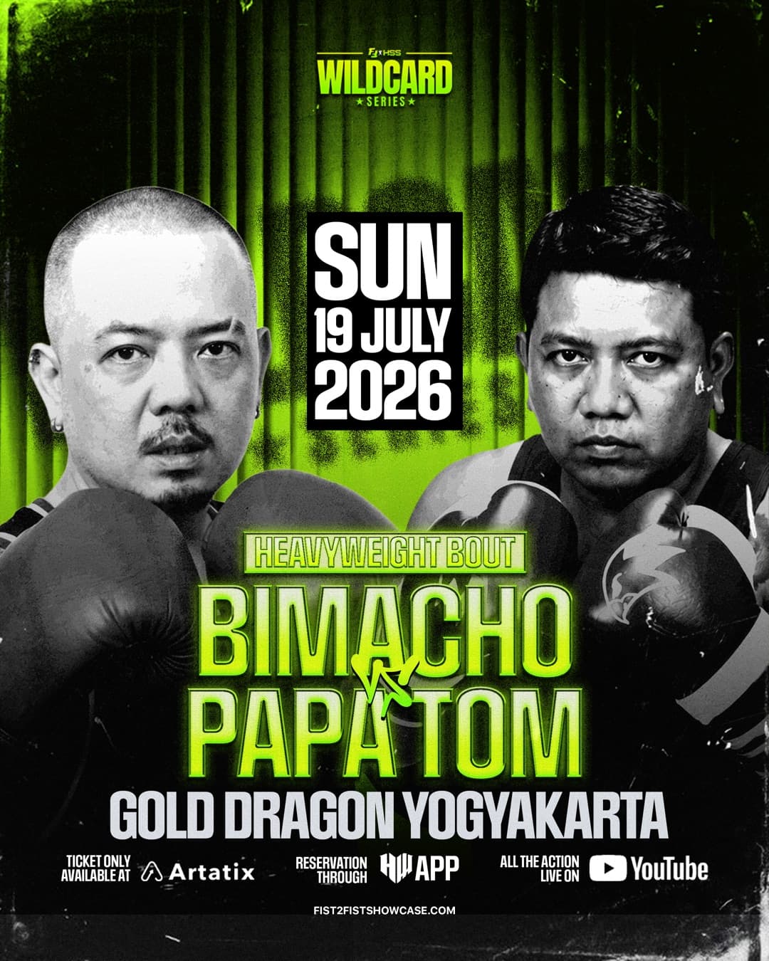 Bimacho vs Papa Tom — HEAVYWEIGHT fight poster