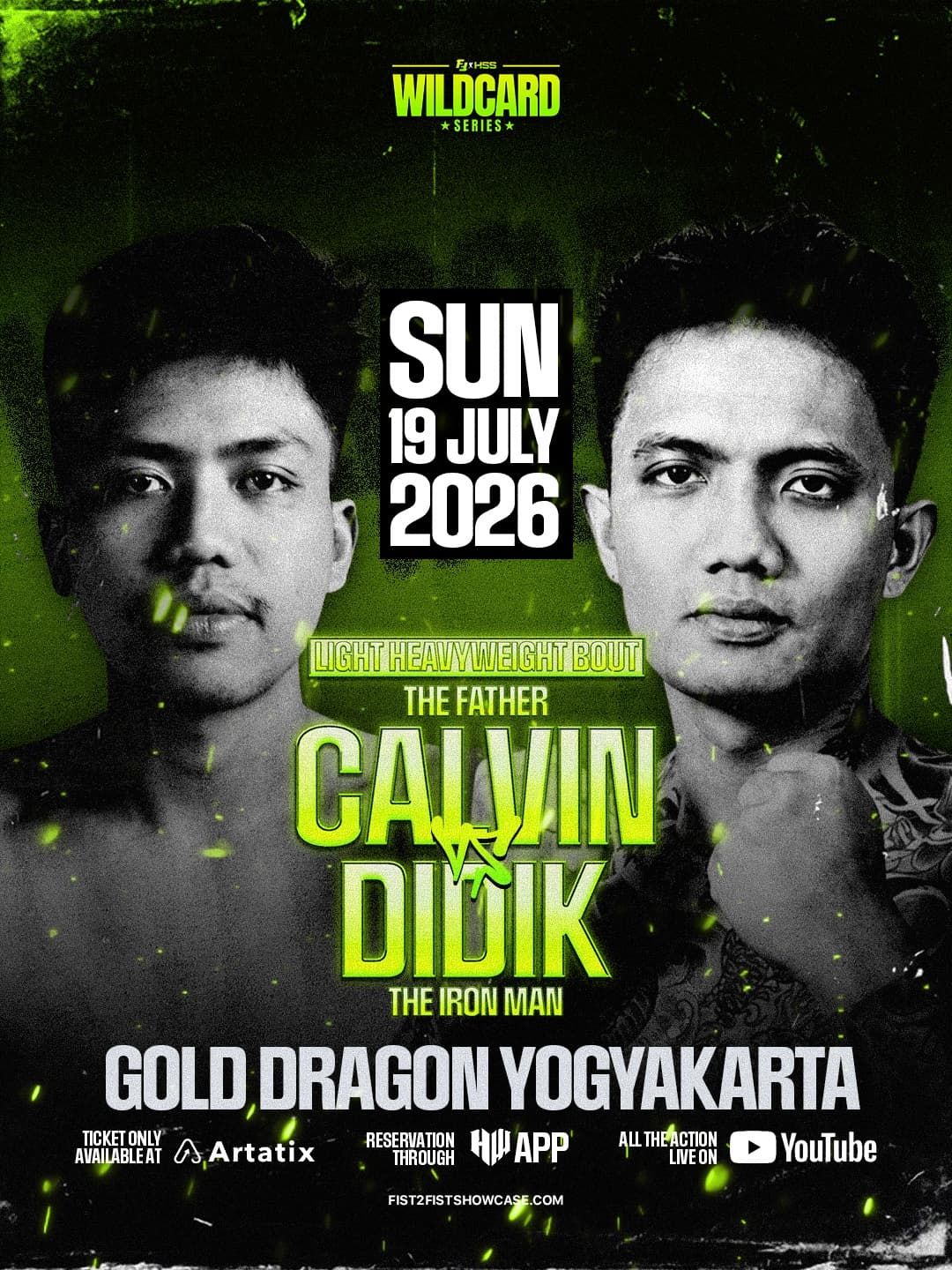Calvin vs Didik — LIGHT HEAVYWEIGHT fight poster
