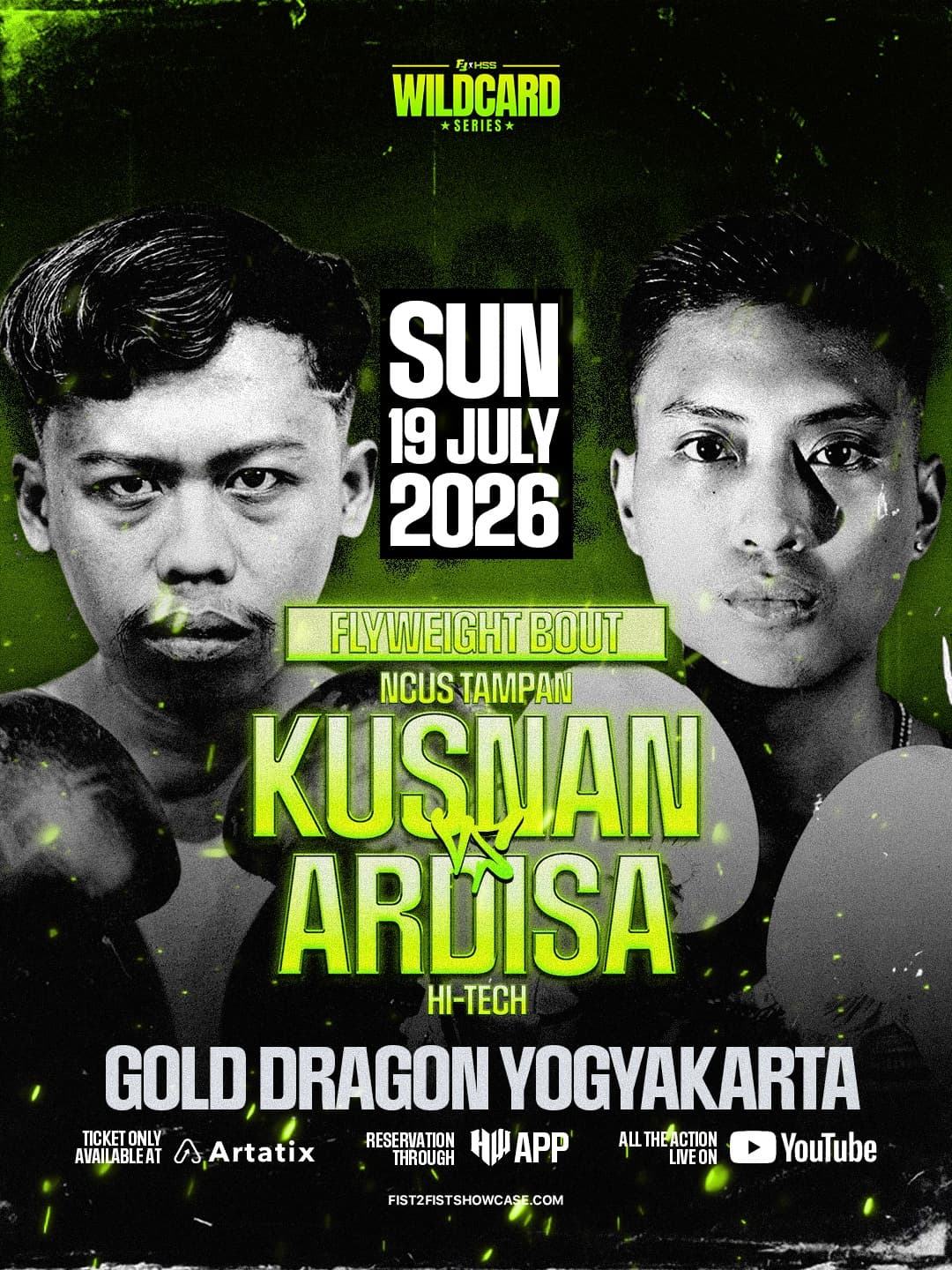 Kusnan vs Ardisa — FLYWEIGHT fight poster