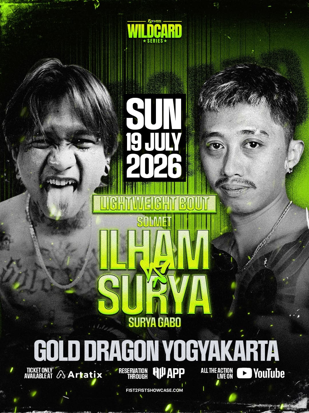 Ilham vs Surya — LIGHTWEIGHT fight poster